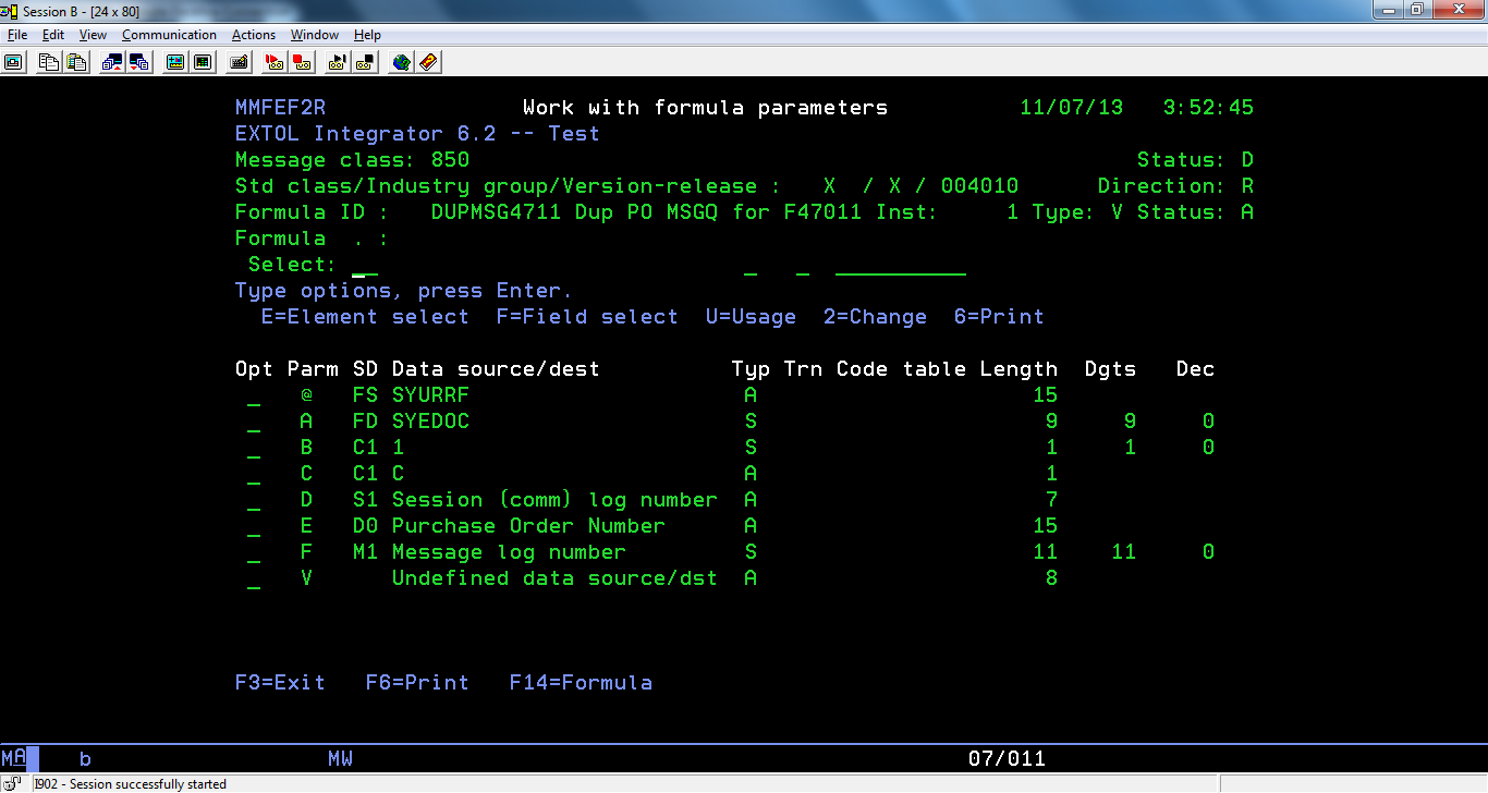 EXTOL EDI Integrator Formula Duplicate value checking F47011