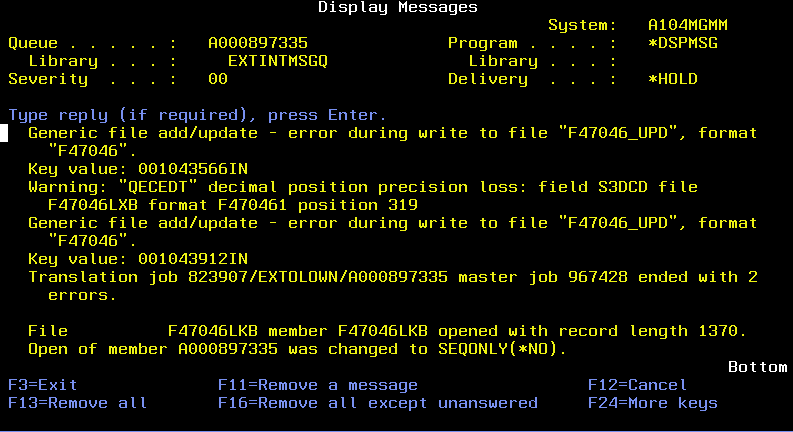 EXTOL EDI Integrator (EEI) Generic file Add/Update - Error during Write to File